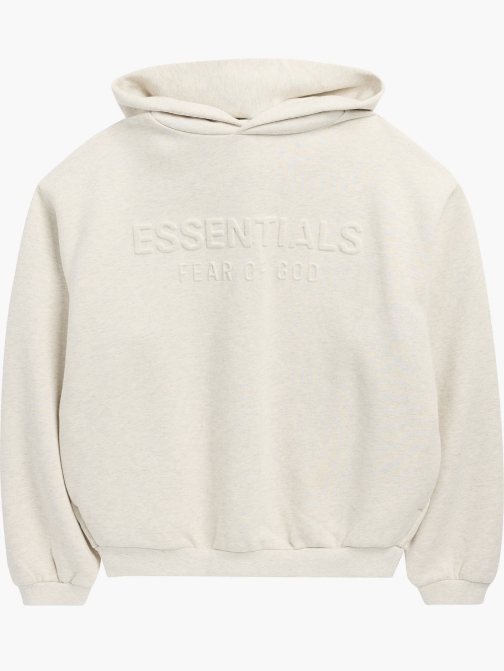 Fear of God Essentials Kids Cream Embossed Hoodie